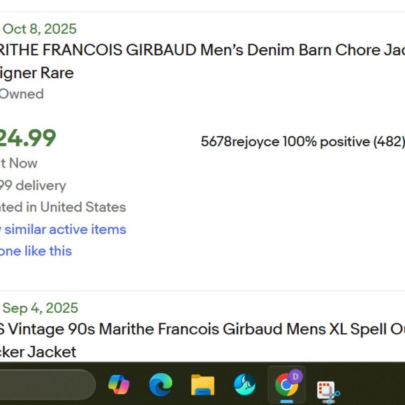 Vintage 90's Marithe Francois Girbaud Denim Hip Hop Jacket Adult Men's Size XL - Picture 2 of 2